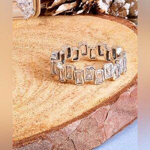 Baguette Infinity Ring | Sterling Silver